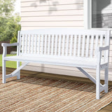 darrahopens Furniture > Outdoor Gardeon Wooden Garden Bench Chair Outdoor Furniture Patio Deck 3 Seater White
