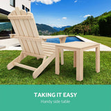 darrahopens Furniture > Outdoor Gardeon Wooden Outdoor Side Beach Table