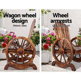 darrahopens Furniture > Outdoor Gardeon Wooden Wagon Chair Outdoor