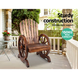 darrahopens Furniture > Outdoor Gardeon Wooden Wagon Chair Outdoor