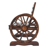 darrahopens Furniture > Outdoor Gardeon Wooden Wagon Wheel Bench - Brown