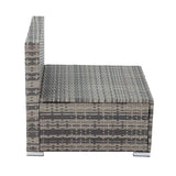 Darrahopens Furniture > Outdoor Grey Armless Outdoor Sofa Set