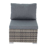 Darrahopens Furniture > Outdoor Grey Armless Outdoor Sofa Set
