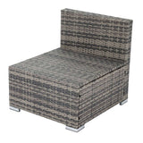 Darrahopens Furniture > Outdoor Grey Armless Outdoor Sofa Set