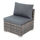 Darrahopens Furniture > Outdoor Grey Armless Outdoor Sofa Set