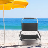 darrahopens Furniture > Outdoor Havana Outdoors Beach Chair 2 Pack Folding Portable Summer Camping Outdoors - Black