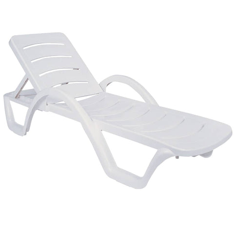 Darrahopens Furniture > Outdoor Havana Sunlounger - White (1 Year Warranty)