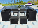 Darrahopens Furniture > Outdoor Horrocks 8 Seater Outdoor Dining Set - Black