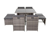 Darrahopens Furniture > Outdoor Horrocks 8 Seater Outdoor Dining Set –Grey