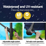 darrahopens Furniture > Outdoor Instahut 3M Cantilevered Outdoor Umbrella - Navy