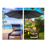 darrahopens Furniture > Outdoor Instahut 3M Outdoor Furniture Garden Umbrella Charcoal
