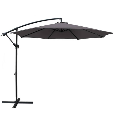 darrahopens Furniture > Outdoor Instahut 3M Outdoor Furniture Garden Umbrella Charcoal