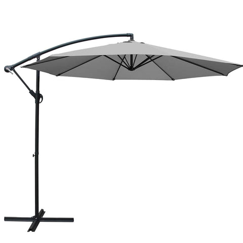 darrahopens Furniture > Outdoor Instahut 3M Outdoor Furniture Garden Umbrella Grey