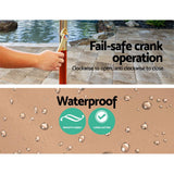 darrahopens Furniture > Outdoor Instahut 3M Outdoor Pole Umbrella Cantilever Stand Garden Umbrellas Patio Beige