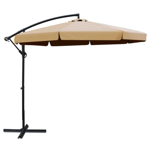 darrahopens Furniture > Outdoor Instahut 3M Outdoor Umbrella - Beige