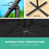 darrahopens Furniture > Outdoor Instahut 3M Outdoor Umbrella - Black