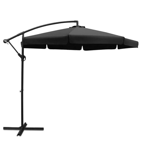 darrahopens Furniture > Outdoor Instahut 3M Outdoor Umbrella - Black