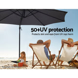 darrahopens Furniture > Outdoor Instahut 3M Roma Outdoor Furniture Garden Umbrella 360 Degree Charcoal