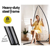 darrahopens Furniture > Outdoor Keezi Kids Outdoor Nest Spider Web Swing Hammock Chair with Steel Stand 100cm