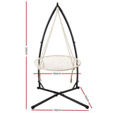 darrahopens Furniture > Outdoor Keezi Kids Outdoor Nest Spider Web Swing Hammock Chair with Steel Stand 100cm