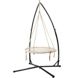 darrahopens Furniture > Outdoor Keezi Kids Outdoor Nest Spider Web Swing Hammock Chair with Steel Stand 100cm