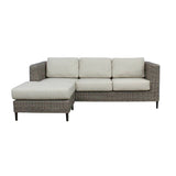 Darrahopens Furniture > Outdoor Lara 3 Seater Outdoor Sofa Rattan Reversible Chaise Lounge Light Grey