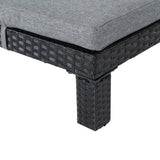 Darrahopens Furniture > Outdoor Laura Rattan Sunbed Sun Lounge Adjustable Black