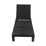 Darrahopens Furniture > Outdoor Laura Rattan Sunbed Sun Lounge Adjustable Black