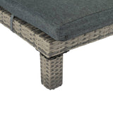 Darrahopens Furniture > Outdoor Laura Rattan Sunbed Sun Lounge Adjustable Light Grey