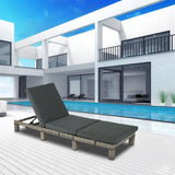 Darrahopens Furniture > Outdoor Laura Rattan Sunbed Sun Lounge Adjustable Light Grey