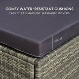 Darrahopens Furniture > Outdoor LONDON RATTAN 1 Seater Outdoor Sofa Modular Lounge Chair, Grey