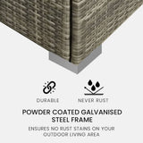 Darrahopens Furniture > Outdoor LONDON RATTAN 1 Seater Outdoor Sofa Modular Lounge Chair, Grey