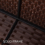 Darrahopens Furniture > Outdoor LONDON RATTAN 6pc Outdoor Furniture Setting Wicker Lounge Sofa Set Ottoman Brown