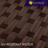 Darrahopens Furniture > Outdoor LONDON RATTAN 9pc Outdoor Furniture Setting Wicker Lounge Brown Patio Sofa Set