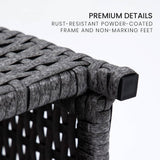 Darrahopens Furniture > Outdoor LONDON RATTAN Outdoor Dining Table 9 Piece Furniture Wicker Set, Grey