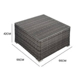 Darrahopens Furniture > Outdoor LONDON RATTAN Outdoor Wicker Coffee Table Patio Furniture 1 Piece, Grey