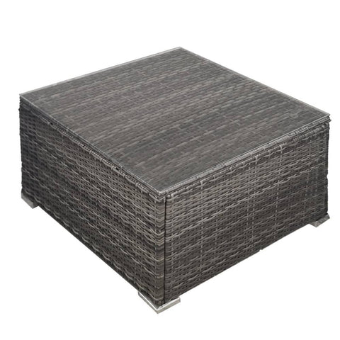 Darrahopens Furniture > Outdoor LONDON RATTAN Outdoor Wicker Coffee Table Patio Furniture 1 Piece, Grey