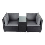 Darrahopens Furniture > Outdoor Modular Outdoor Lounge Set - 9pcs Sofa, Armchairs and Coffee Table