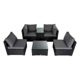 Darrahopens Furniture > Outdoor Modular Outdoor Lounge Set - 9pcs Sofa, Armchairs and Coffee Table