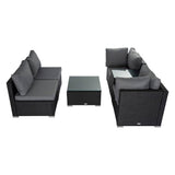 Darrahopens Furniture > Outdoor Modular Outdoor Lounge Set - 9pcs Sofa, Armchairs and Coffee Table