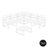 Darrahopens Furniture > Outdoor Mykonos Lounge Corner Set - White - No cushions