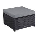 Darrahopens Furniture > Outdoor Ottoman-Style Outdoor Lounge Set in Black