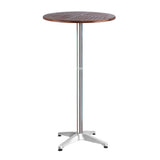 darrahopens Furniture > Outdoor Outdoor Bar Table Furniture Wooden Cafe Table Aluminium Adjustable Round Gardeon