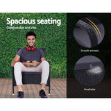 darrahopens Furniture > Outdoor Outdoor Furniture Patio Set Wicker Outdoor Conversation Set Chairs Table 3PCS