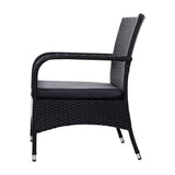 darrahopens Furniture > Outdoor Outdoor Furniture Patio Set Wicker Outdoor Conversation Set Chairs Table 3PCS