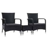 darrahopens Furniture > Outdoor Outdoor Furniture Patio Set Wicker Outdoor Conversation Set Chairs Table 3PCS
