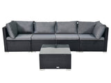 Darrahopens Furniture > Outdoor Outdoor Modular Lounge Sofa Bondi – Black