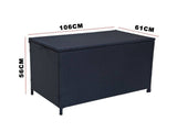 Darrahopens Furniture > Outdoor Outdoor PE Wicker Storage Box Garden 320L-Black