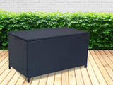 Darrahopens Furniture > Outdoor Outdoor PE Wicker Storage Box Garden 320L-Black