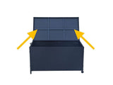 Darrahopens Furniture > Outdoor Outdoor PE Wicker Storage Box Garden 320L-Black